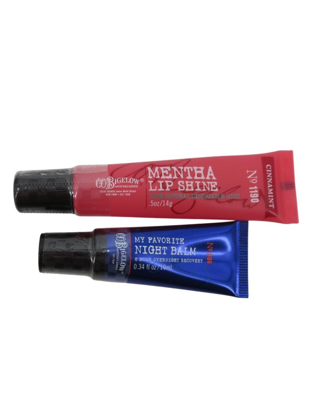 CO Bigelow Mentha Lip Shine Cinnamint My Favorite Night Balm Lip Balm NEW